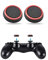 Joysticks - Lote de 2 Protectores para Mando de PS4 Playstation (Silicona), Color Rojo