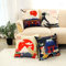 LIGICKY Kissenbezug 45x45 cm Japanischen Stil Baumwolle Leinen Dekorative Kissenhülle Fuji-Berge Bedruckter Kissenbezüge für Sofa Couch Schlafzimmer Wohnzimmer Büro (4 Stück)
