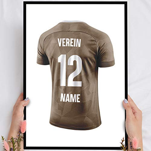 Elbeffekt Holzbild St. Pauli - personalisierbar zum Hinstellen/Aufhängen optional beleuchtet, Fan Geschenk mit Spruch auf Holz - Wand-Bild Aufsteller Dekoration - persönliches Geschenk