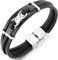 COOLSTEELANDBEYOND DREI Reihen Infinity Liebe Unendlich Number 8 Verflochtenen Braun Geflochtene Leder Armband für Herren Damen