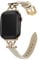 mxiixnai Leather Strap Compatible with Apple Watch Straps 41mm 40mm 42mm 38mm Women, Slim Thin Leather Replacement Strap for iWatch Bands Series 10 9 8 7 6 5 4 3 2 1 SE,Milky White/Gold