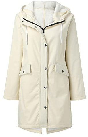Winterjacke Damen Lang Bolero Pink High School Jacke Kapuzepulli Damen Misa Sweater Brauner Zip Hoodie Jacke mit Kreuzen E-Girl Klamotten Brautpullover Ivory