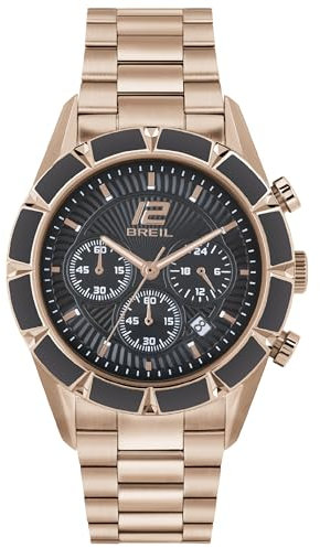 Breil Bow Shot Herren Armbanduhr mit Armband aus Edelstahl in der Farbe: Gold, Gehäusedurchmesser: 43 mm, TW1982
