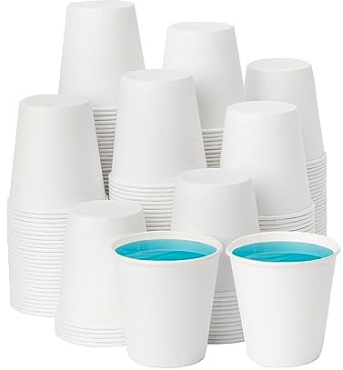 RACETOP [300 Pack] 3 oz Paper Cups for Bathroom, Disposable Mouthwash Cups, Small Paper Cups, for Parties, Picnics, Travel