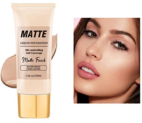 Fond de Teint Liquide, Fond de Teint Couvrant Imperfections Liquid Foundation Waterproof, Correcteur de couvrance liquide BB creme, Couverture Légère et Moyenne Jusqu'à 12 Heures d'hydratation, #05