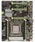 Placa Base de Escritorio, 6xSATA 4xDDR3 DIMM 8 Phase Power Indicador Dual LGA 2011 Placa Base para Reemplazo de PC, Tarjeta de Red Integrada de 100M Y Chip de Audio de 6 Canales