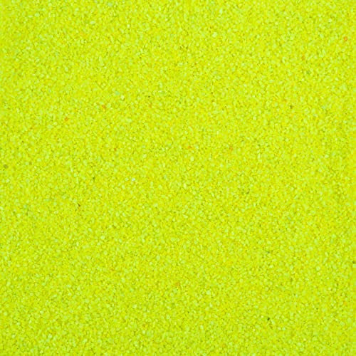 FARBSAND Dekosand. Bunter Farbiger Bastelsand Sand 1 kg NEON GELB