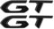 GT Emblem Auto-Abzeichen hinten Logo Dekorative Autoaufkleber (schwarz)