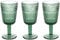 Tognana Claire Lot de 3 verres à pied 270 cc, verre vert