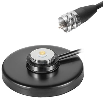 Heavy Duty NMO Magnetic Base Mount with PL-259 Plug Connector 16.4FT Cable Extension for Car Bus Mobile CB Ham Base Station Radio Truck Marine UHF VHF Radio Antenna, Eifagur