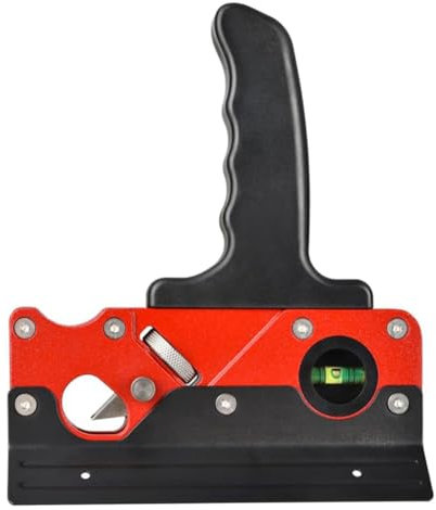 INSTR Set di Pialle per Sgrossatura In Legno Set di Attrezzi per Sgrossatura Fai-Da-Te In Legno Rosso & Nero In Lega di Alluminio + Plastica con Localizzatore Ausiliario e Maniglia.