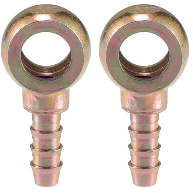 A ABSOPRO Boulon de banjo universel 8mm ID Raccord de tuyau de banjo en bronze métallique pour moto et voiture (Ensemble de 2)