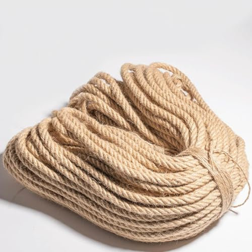 1mm-10mm Corde de Jute Naturelle Ruban Artisanat DIY Vintage Cordon de Jute Ficelle Fil Couture Fête Mariage Noël Décoration de la Maison