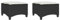 vidaXL Gartenhocker mit Kissen 2 STK. Schwarz 55x55x36 cm Poly Rattan, Outdoor Hocker, Garten Sitzhocker, Sitzhocker Terrasse, Terrassenhocker