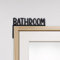 Love You Bye Sign Above Door, Metal Door Topper Wall Decor Express, Love and Warm Family Sign for Office Front Door Bathroom Hallway Entryway Black (B)