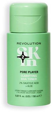 Revolution SKin, Pore Player Clarifying Toner, Klärender Gesichtstoner mit Salicylsäure, Sanftes Peeling, Vegan und Tierversuchsfrei, 150ml