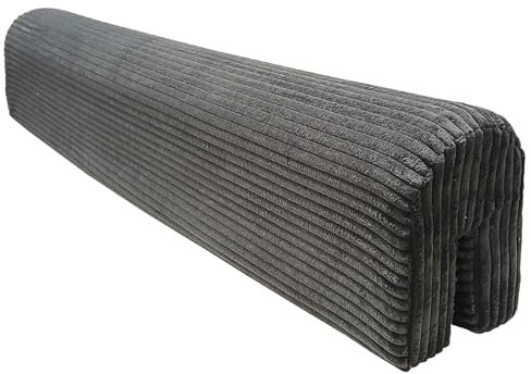 Leanbe Bettkantenschutz für Kinderbetten Kissen für bettumrandung Rausfallschutz Abdeckung Kantenschutz für Babybett (GRAU Cord, 100cm)