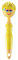 haug bürsten Spülbürste - Reinigungsbürste ideal für Töpfe oder Geschirr - Farbe: Citron - Maße: 5 x 5 x 24 cm