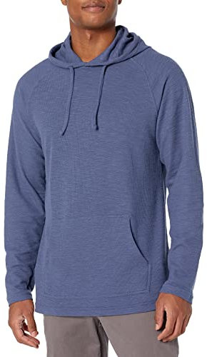 Amazon Essentials Men's Long-Sleeve Slub Thermal Pullover Hoodie (Previously Goodthreads), Denim, 3XL
