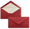 25 x DIN Lang Briefumschläge - Dunkel-Rot mit weißem Seidenfutter - 11x22 cm - 80 g/m² - ideal für Einladungen, Weihnachtskarten, Glückwunschkarten aus der Serie Farbenfroh