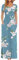 AUSELILY Maxi Dress for Women - Summer Casual Long Dresses for Ladies with Pockets XL Floral Light Blue
