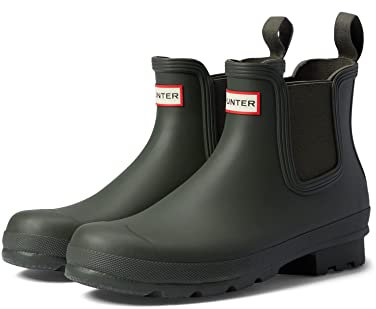 HUNTER Chelsea, Mocassino Uomo, Verde Oliva Scuro, 42 EU