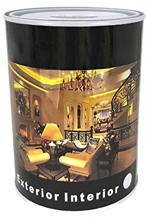 H HANSEL HOME Pintura Esmalte al Disolvente para Madera y Metal, Pintura Alquidica de Rápido Secado para Superfícies Interiores y Exteriores(Blanco Brillo, 750 ML)