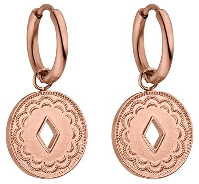 PURELEI® Lolani Ohrringe (Roségold) – Damenohrringe aus langlebigem Edelstahl – Wasserfeste Ohrringe Damen – 1,4 cm Durchmesser – Modeschmuck für deinen individuellen Look