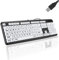 ciciglow Large Print Keyboard, 104 Keys Wired USB High Contrast Keyboard with Oversized Print Letters for Visually Impaired Low Vision Individuals(black)