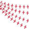 AhfuLife England St George Bunting for 2025 Women's Euro Football Decorations, 30pcs Flags Double Sided Fabric England Bunting for St. George's Day Rugby Garden Party Decor (20 x 28 cm - 10m, 1 Pack)