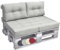 Beautissu Set Palettenkissen Outdoor 1x Sitzkissen 120x80cm & 2X Rückenkissen 60x40cm – Sitzkissen Paletten Möbel Couch Europaletten Auflage Palettensofa Palettenmöbel Kissen Balkon Lounge Hellgrau