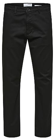 SELETED HOMME Herren Slhslim-new Miles 175 Flex Pants W Chino, Schwarz, 33W / 32L EU