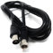 DRUT 2m RF TV Aerial Male to F Type Connector Male Plug Coaxial Coax Cable, Lead, 75 Ohm, 3C-2V 6.5ft Black Nickel Conectors