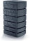 Serbatoio per Acqua Piovana Tower Stone 500L | 58,3x77,5x130 cm | 4 Punti di Attacco | Incluso Rubinetto e Sistema di Raccolta Acqua | Cisterna da Giardino | Colore Nero Design Moderno
