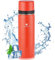 SANTECO Vacuum Flask 1L, Stainless Steel Insulated Water Bottle with Double Walled Travel Metal Coffee Flask for 12hrs Hot/24hrs Cold Drinks - Leakproof Lid Serves As A Cup 1000ml