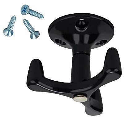 Fix&Easy Garderobenhaken schwarz Kleiderhaken Deckenhaken Drehhaken 3-fach Haken unterbau drehbar für Garderobe Kleiderschrank Mützenablage