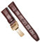 hoosouk Lederarmband Für IWC PILOTUHREN PORTOFINO PORTUGIESER Herrenarmband Uhrenarmband Zubehör(Brown-Gold Clasp2,22mm)