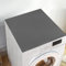 Protection Machine à Laver 60 x 60 cm, Housse Universelle Découpable pour Dessus de Machine à Laver ou Sécheuse, Antidérapante en Silicone, Idéale pour Cuisines, Salles de Bains et Camping-Cars (Gris)