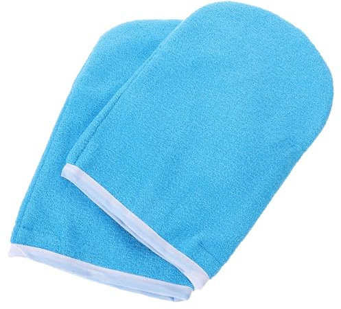Paraffinwachs Handschuhe für Hände und Füße, 1 Paar Blau | Polyester, Verstellbarer Verschluss, Dicker Einleger für Home Spa, Hot Wax Spa, Beauty