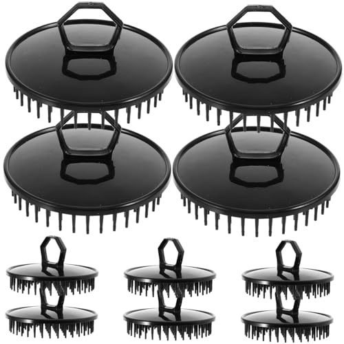 ELAYARD 10 Stück Tragbare Kopfhautmassagebürsten aus Schadstofffreiem Silikon Kleines Duscheinsetzbares Shampoo Peeling Tool zur Durchblutungsförderung und Kopfmassage für Wellness