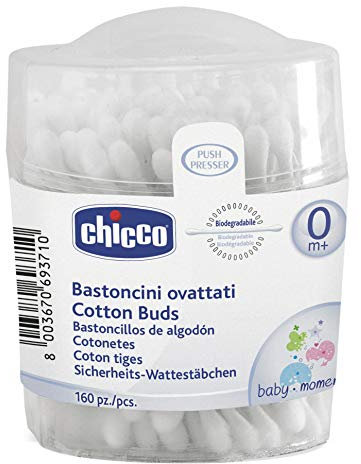 Chicco Wattestäbchen, Babypflege und Hygiene, 160 Stück