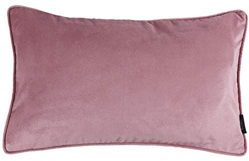 McAlister Textiles Matter Samt | Kissenbezug für Sofakissen in Altrosa | 50 x 30cm | erhältlich in 25 Farben | griffester Samt edel paspeliert | Kissenhülle für Samtkissen