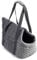 BOUTIQUE ZOO Hundetasche - Grau (Minky), L bis 15 kg - Tragetasche für kleinen und mittleren Hund, Welpen, Katze