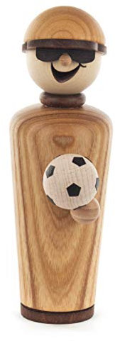 Drechslerei Kuhnert Rauchfigur / Rauchmann - Räucherfigur als Fußballfreund - Meisterstück aus edlem Eschenholz - Höhe: 17cm - Made in Germany