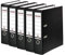 Falken Original PP-Color Kunststoff-Ordner. Made in Germany. 8 cm breit DIN A4 (Schwarz, 5X Breit)