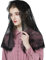 BEAUTELICATE Spitze Mantilla Schal Schleier Tüll Stola Schwarz Blau Für Damen Kirche Messe Kapelle Katholisch Braut V115 (D Form - Schwarz)