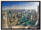 Pixxprint Dubai Hotel Burj al Arab Leinwandbild 80x60 cm im Bilderahmen, Wandbild, Schattenfugenrahmen, Kein Poster