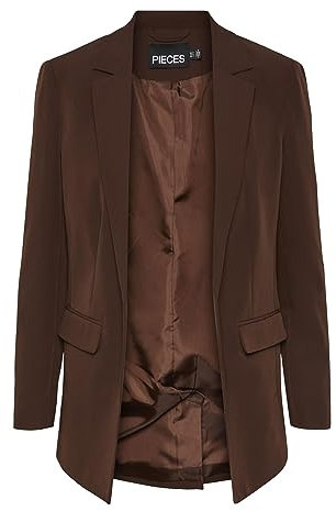 PIECES Damen Pcbozzy Ls Loose Blazer Noos Bc Klassischer Blazer, Chicory Coffee,XS