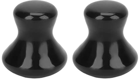 Gua Sha Pilz-Massagegerät, 2 Gesichts-Gua Sha-Stein-Scraping-Werkzeug für Tiefengewebsentspannung, Facelifting & Faltenreduktion (Schwarz)