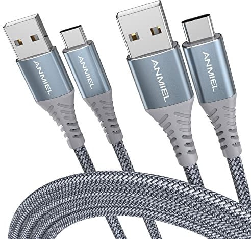 USB C Cable 3M [2 Pack] 3A Fast Charging cable,Braided USB A to USB C Charger Cable for Samsung Galaxy S10 S9 S8 Plus,Note 10 9 8,LG V20 G8 G7